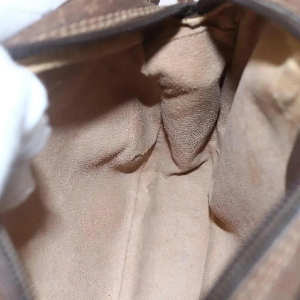 GUCCI GG Supreme Web Sherry Line Bag PVC Beige Gold - Picture 13 of 16